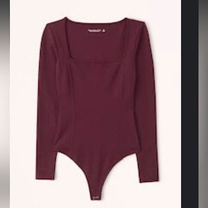 Abercrombie & Fitch Long-Sleeve Squareneck Bodysuit / NWT